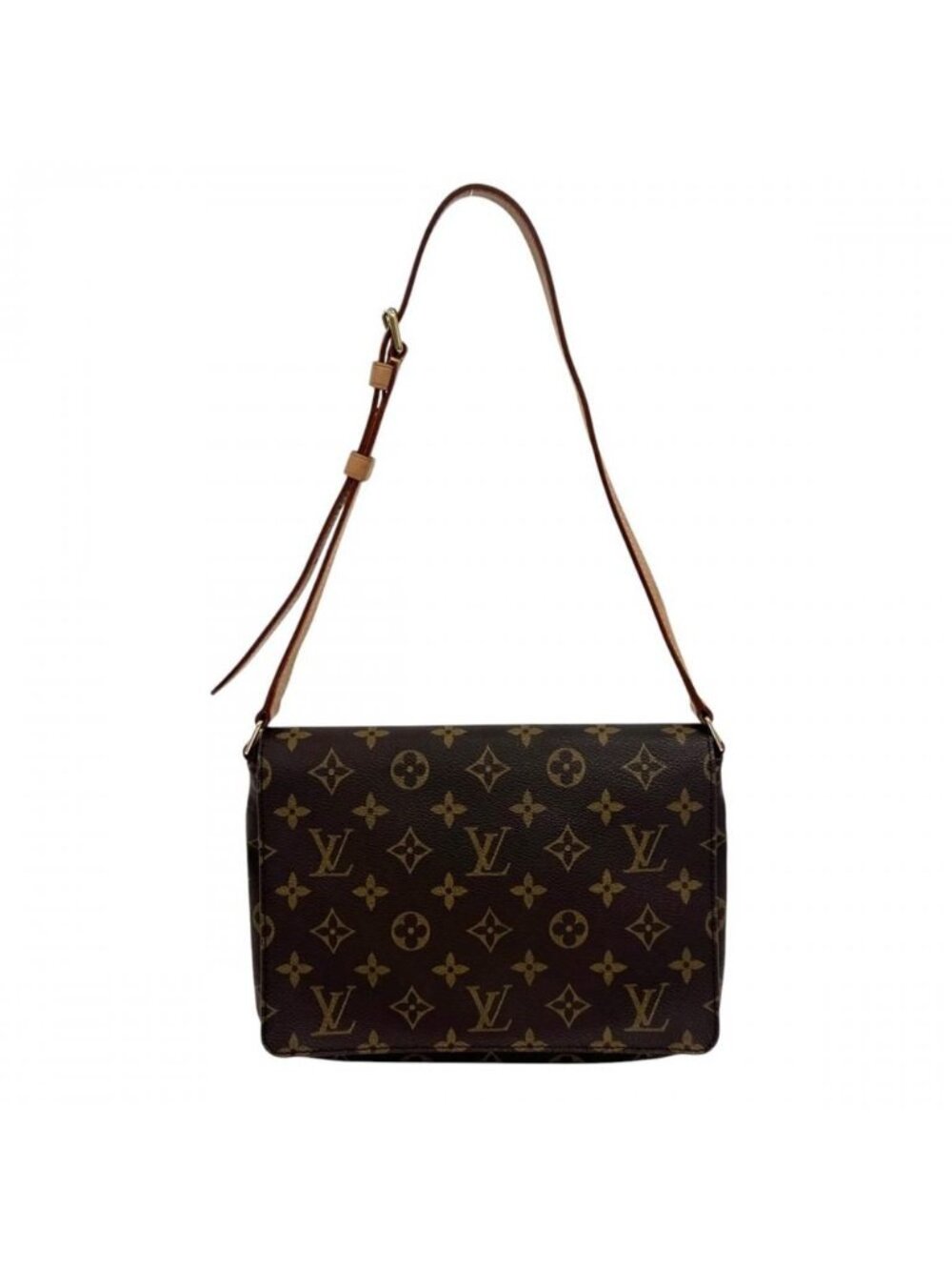 Louis Vuitton Shoulder Bag Musette Tango Short Monogram Canvas Brown Gold